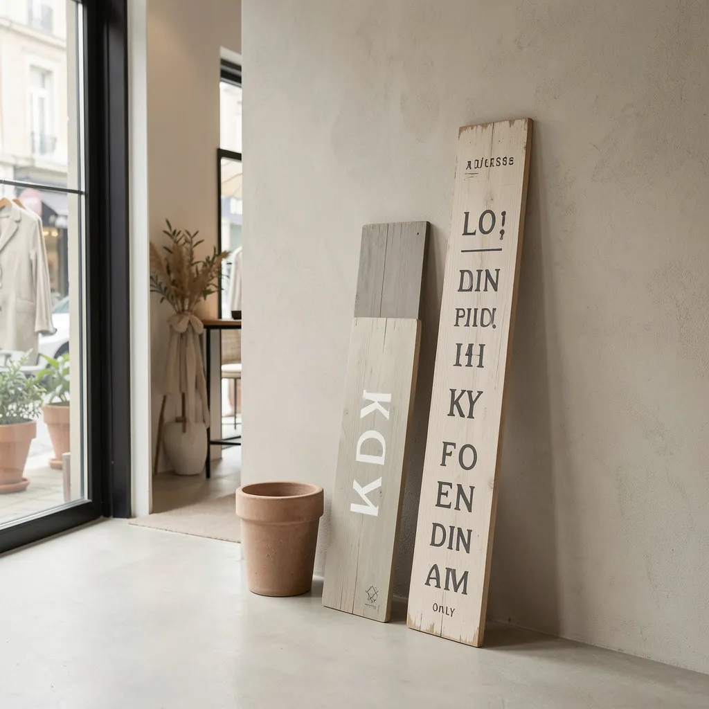 Winter porch leaner sign with snow theme