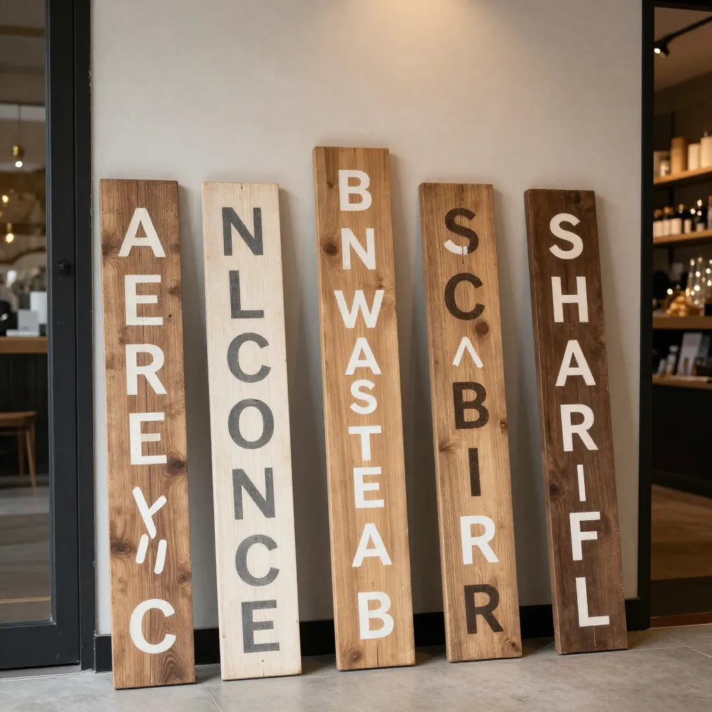 Hand-painted seasonal leaner