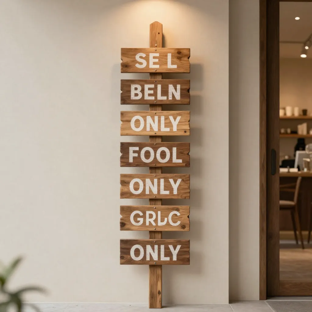 Spring wreath style leaner sign