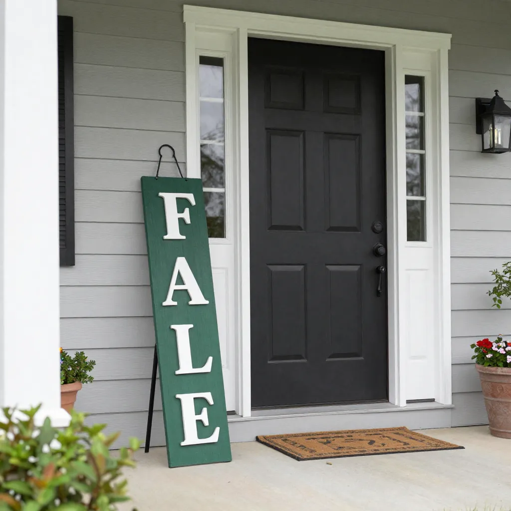 Winter snow themed porch sign