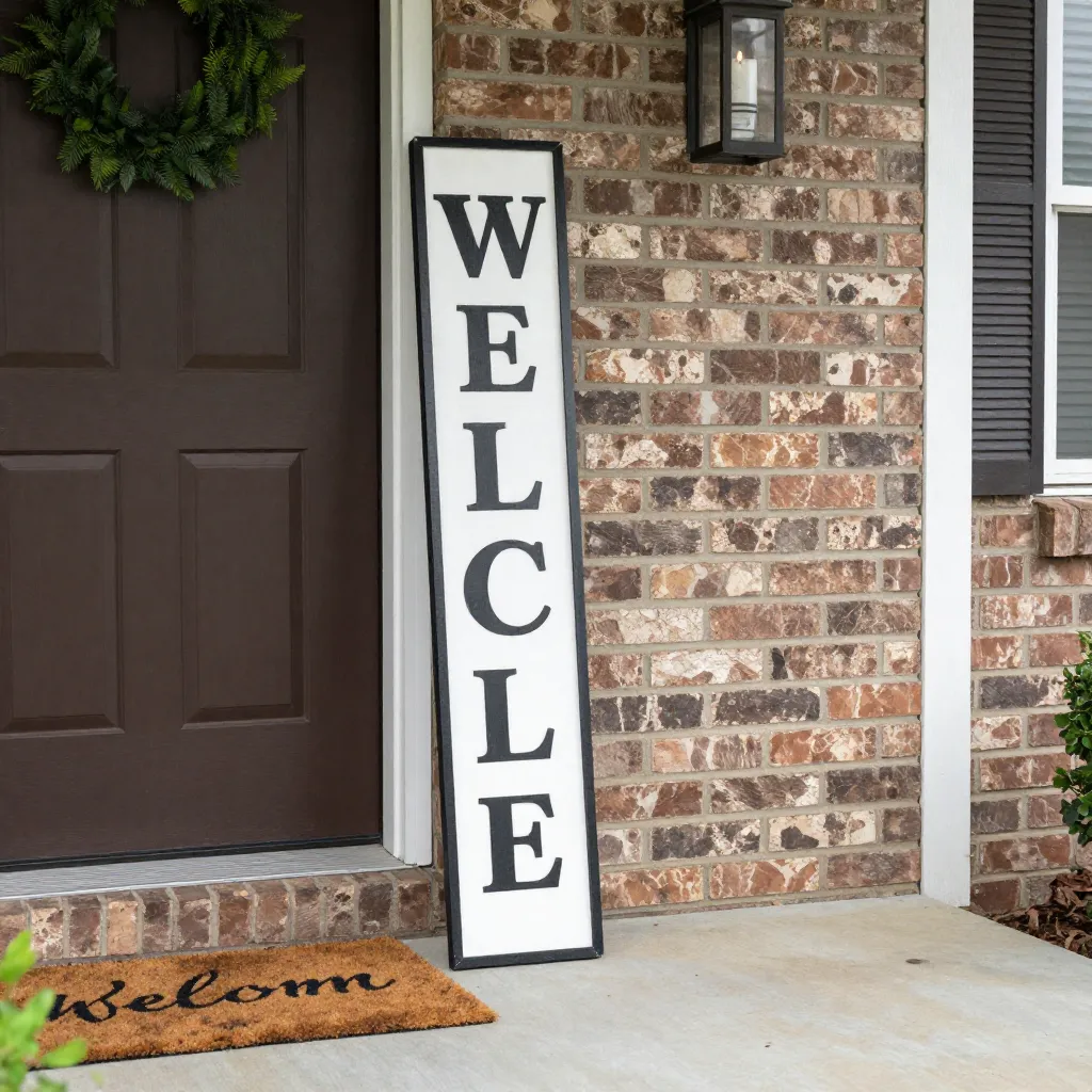 Holiday festive porch leaner