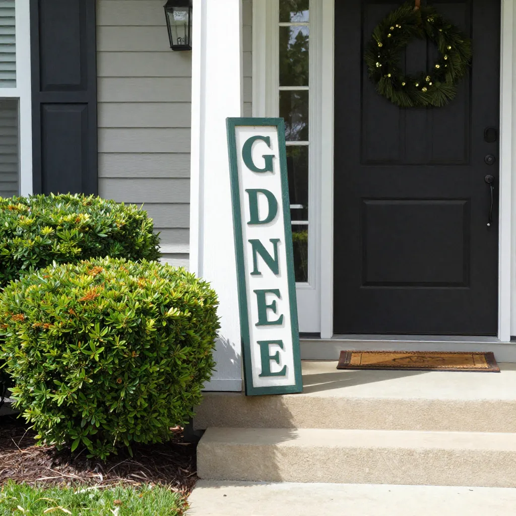 Wooden sign blank being prepared
