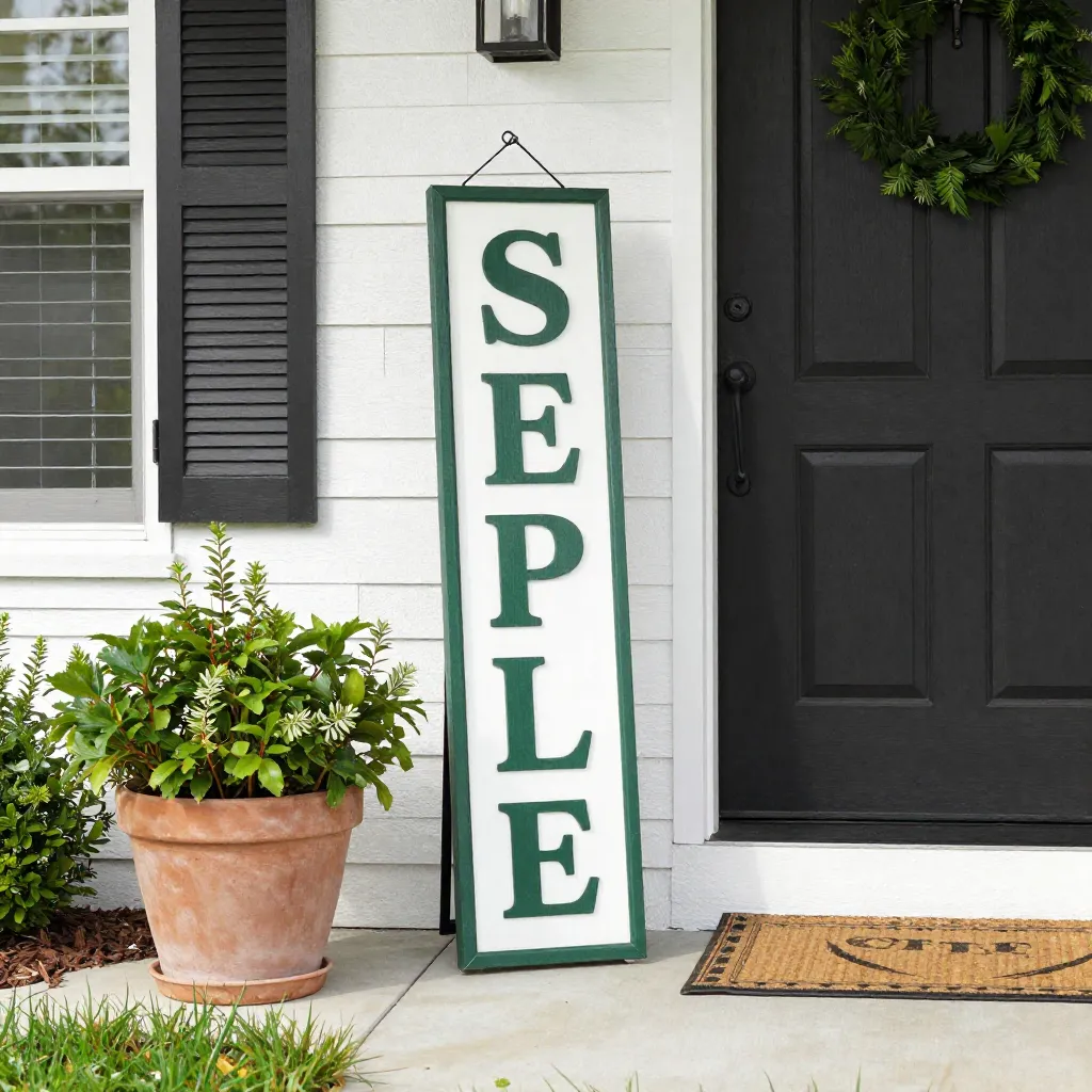 Finished custom porch leaner