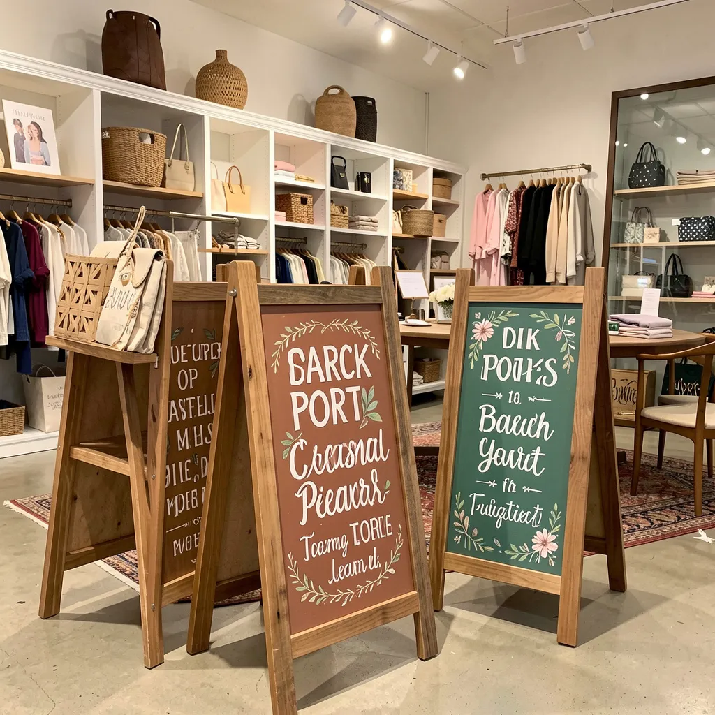 Winter pine and snow sign