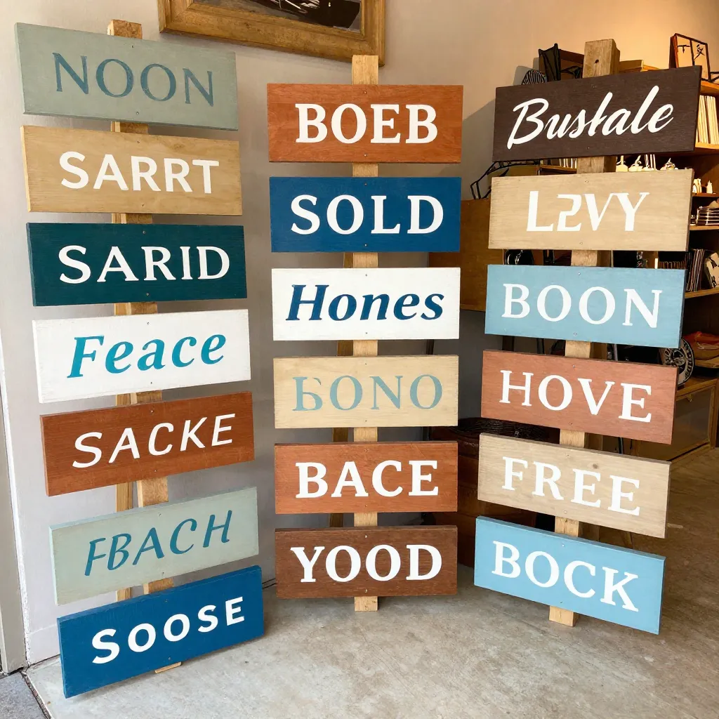 Handcrafted wooden leaner display